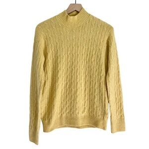 NWT J. Crew Factory Wool Mock Neck Sweater Extra Soft‎ Yarn Yellow Small